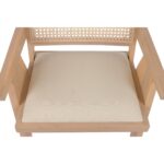 isabella arm counter stool wit seat cushion and rattan backrest - Image 5