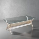 isabella Teak Dining Table with Glass Top