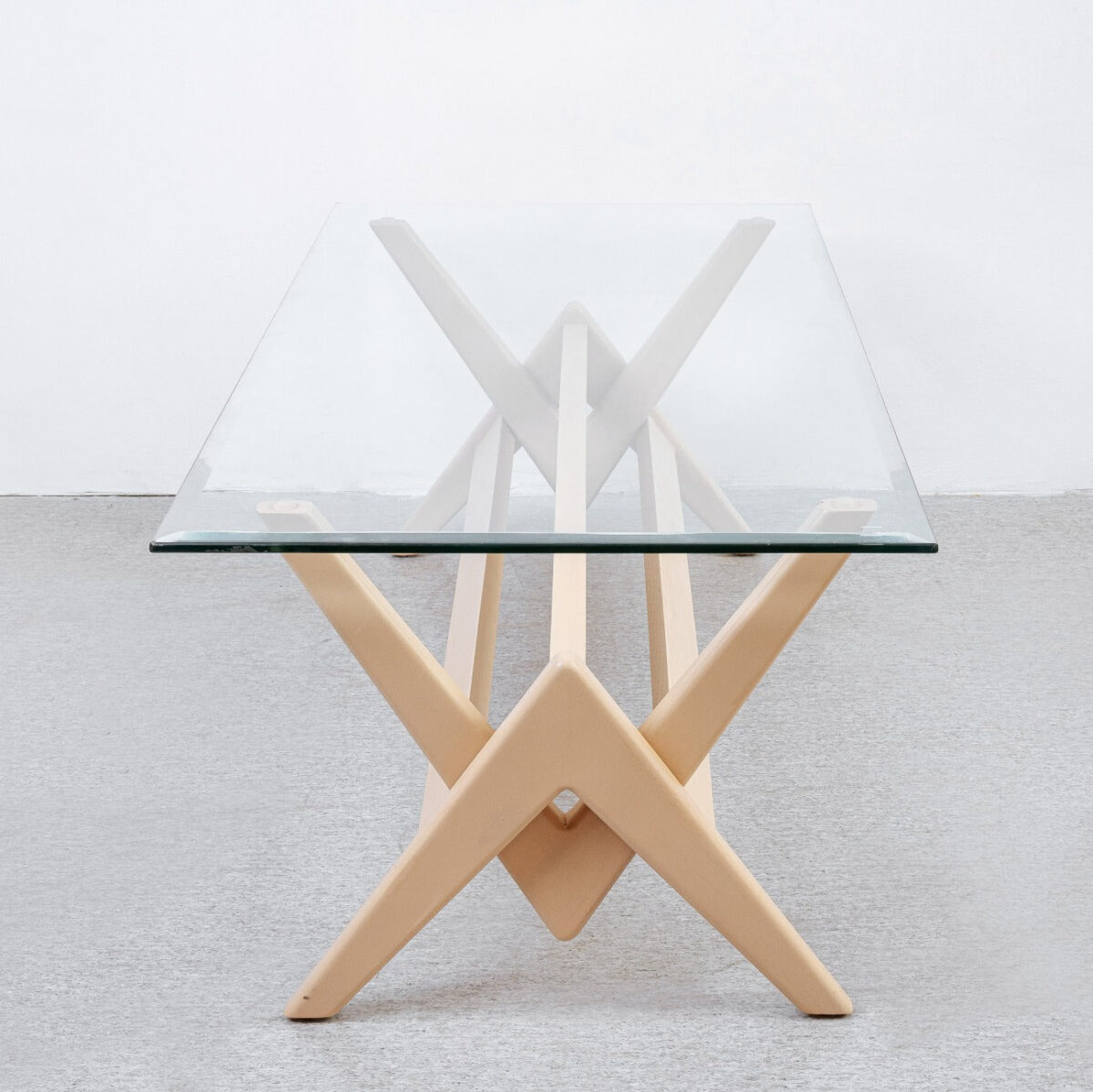 isabella Teak Dining Table with Glass Top - Black - Image 7