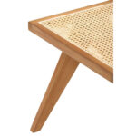 isabella Dining Armless chair with Rattan Seat and backrest - Image 5