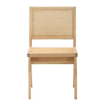isabella Dining Armless chair with Rattan Seat and backrest - Image 3