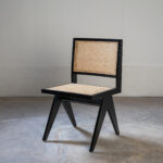 isabella Dining Armless chair with Rattan Seat and backrest