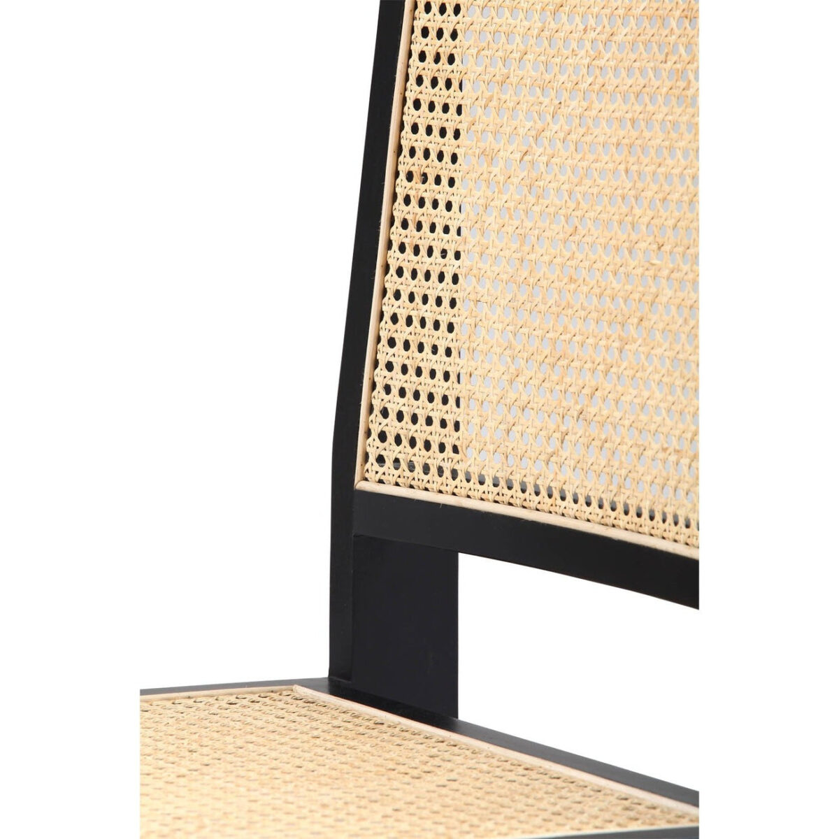 isabella Dining Armless chair with Rattan Seat and backrest - Image 2