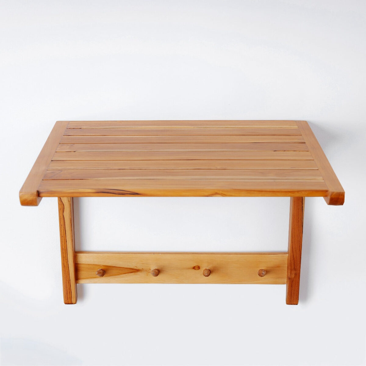 Aurora Teak Wall Shelf and Rack - Image 5