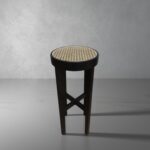 isabella Bar Stool with rattan seat - lack
