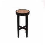 isabella Bar Stool with rattan seat - lack - Image 2