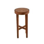 isabella Bar Stool with rattan seat - lack - Image 5