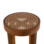 isabella Bar Stool with rattan seat - lack - Image 4