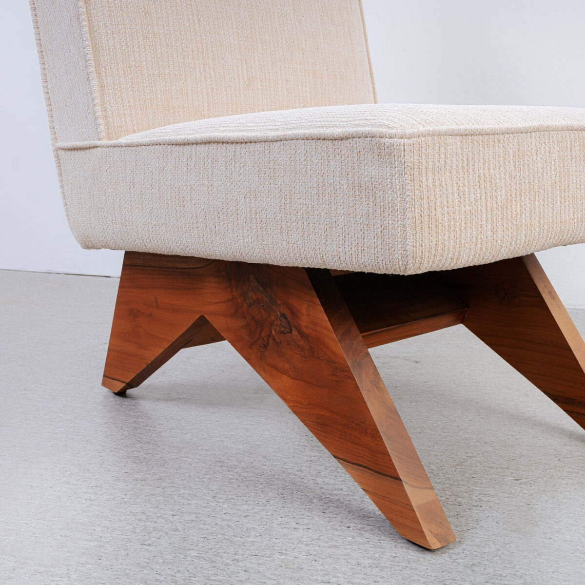 Nova Armless chair with Accent Upholstered - white - Image 2