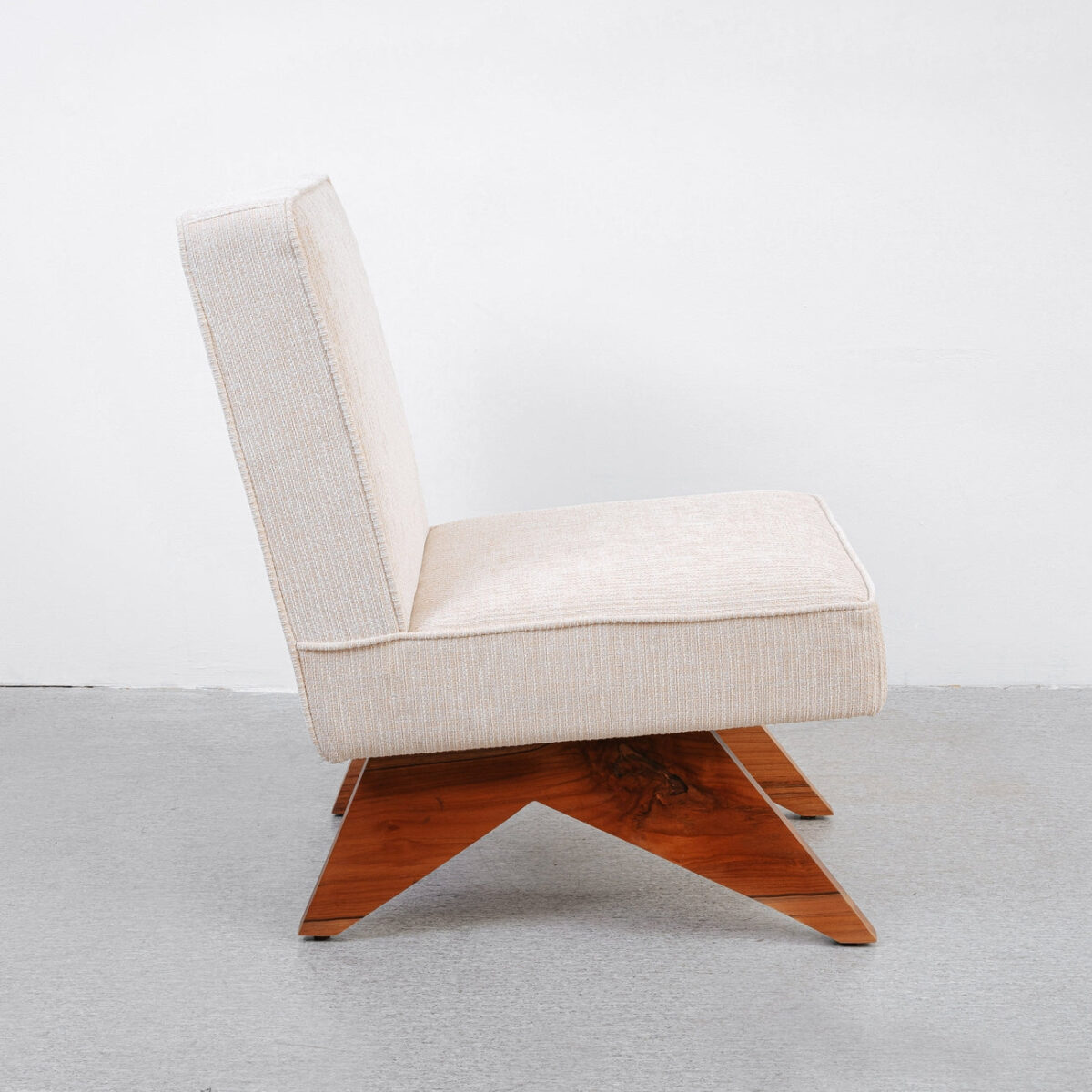 Nova Armless chair with Accent Upholstered - white - Image 3