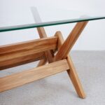 isabella Teak Dining Table with Glass Top - large - Image 3