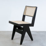 isabella Dining Armless with Rattan Seat and backrest - black