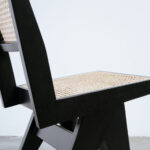 isabella Dining Armless with Rattan Seat and backrest - black - Image 2
