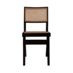 isabella Dining Armless with Rattan Seat and backrest - black - Image 4