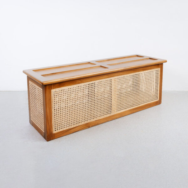 isabella Bench with accent rattan