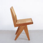 isabella Dining Armless chair with rattan seat and backrest - Image 3