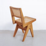 isabella Dining Armless chair with rattan seat and backrest - Image 4