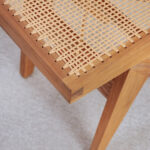 isabella Dining Armless chair with rattan seat and backrest - Image 2