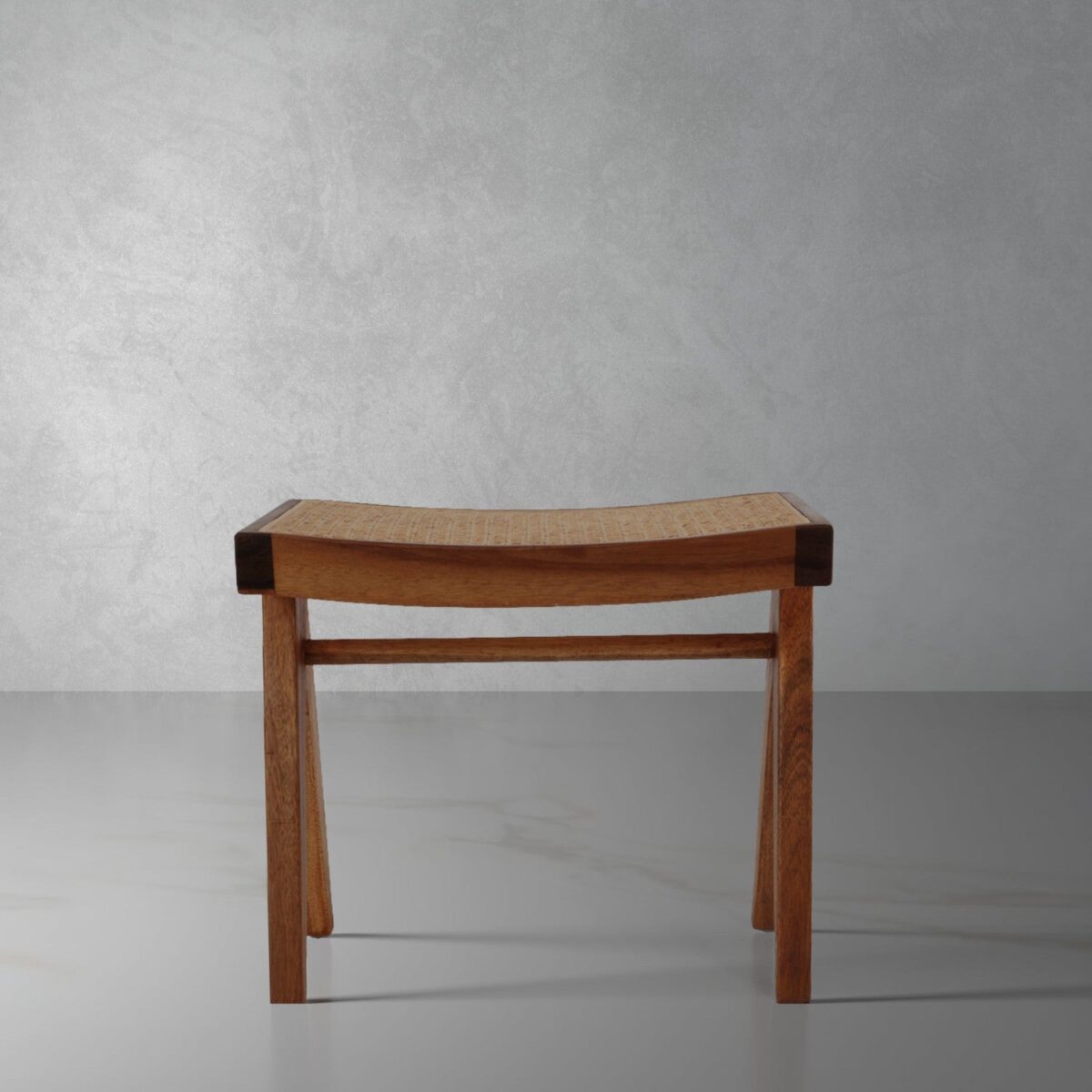 isabella stool with Rattan Seat - Natural - Image 1