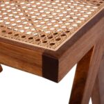 isabella stool with Rattan Seat - Natural - Image 4