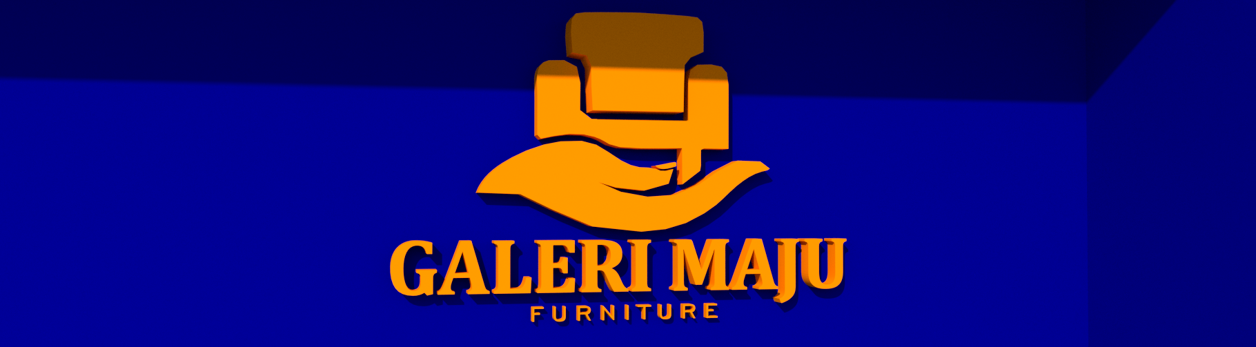 3d logo galeri maju