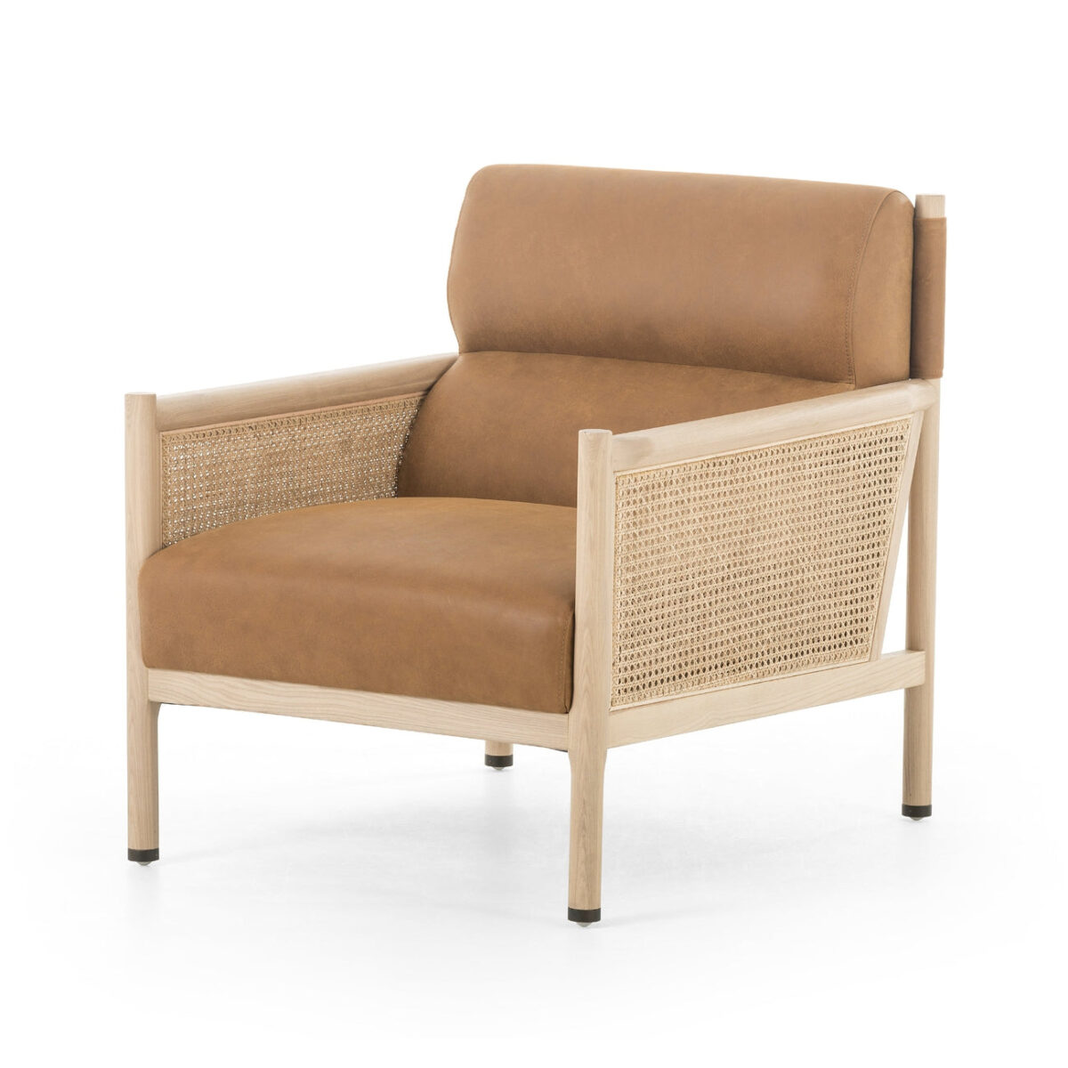 Layla arm chair with ratan side and Upholstered - Image 5
