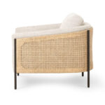 Layla arm chair with ratan and Upholstered