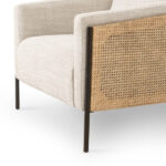 Layla arm chair with ratan and Upholstered - Image 6