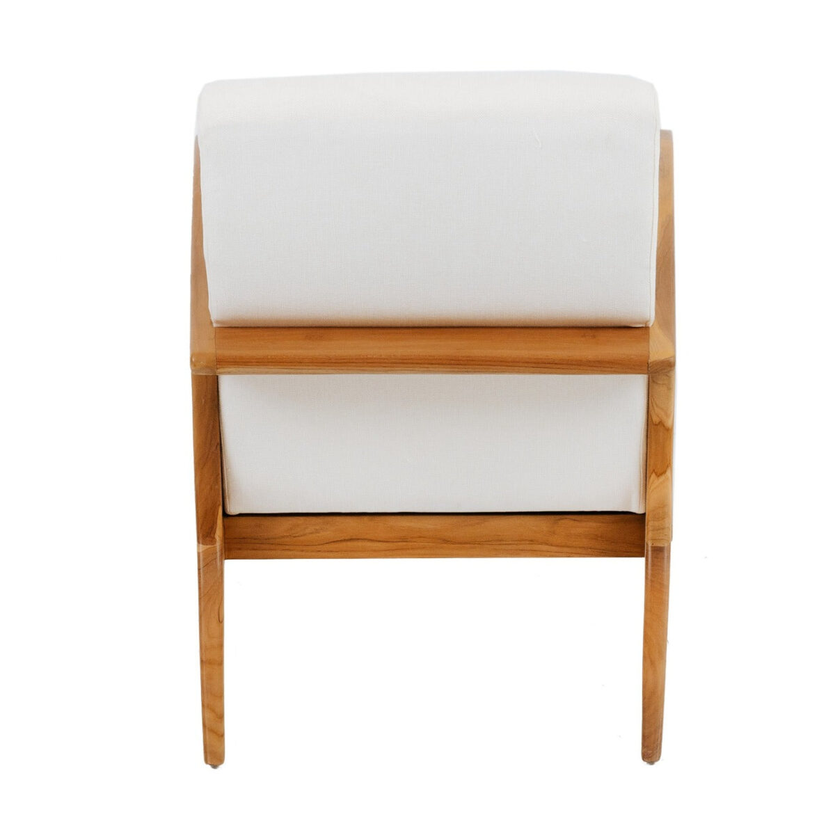 Layla arm chair with cushion seat and rattan backrest - Image 3