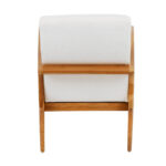 Layla arm chair with cushion seat and rattan backrest - Image 3