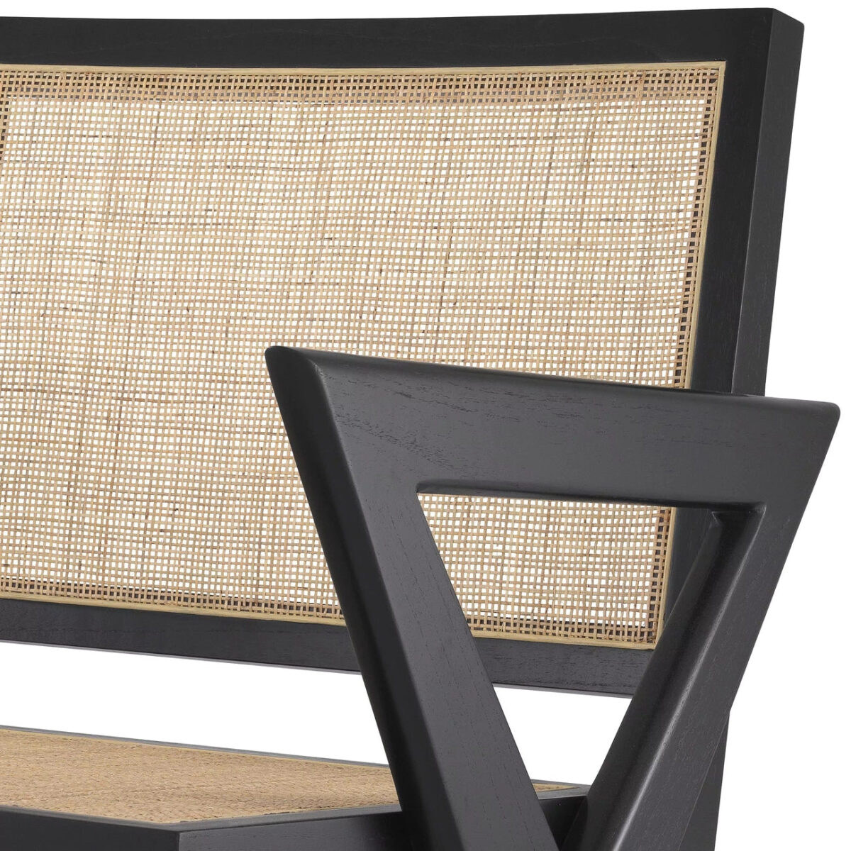 isabella lounger arm with rattan seat and backrest - Image 5