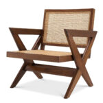 isabella lounger arm with rattan seat and backrest