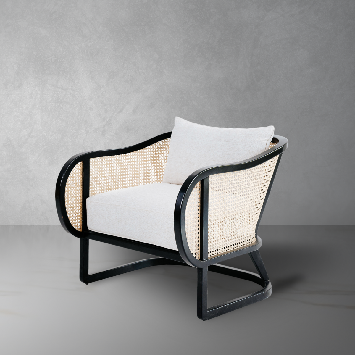 layla lounger arm with cushion and rattan - Image 5