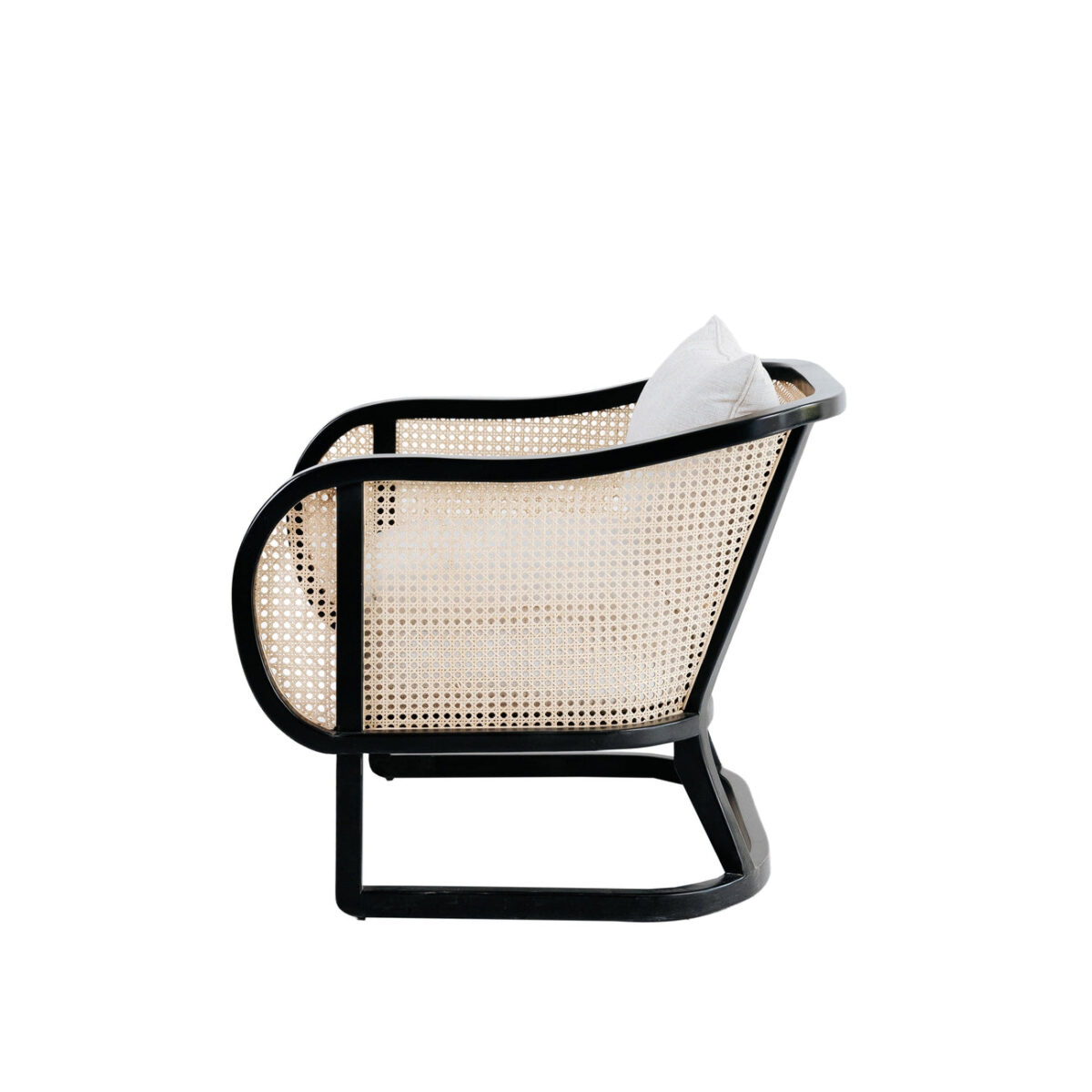 layla lounger arm with cushion and rattan - Image 2