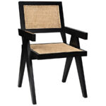 isabella dining arm chair with ratan seat and backrest - Image 3