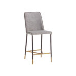 Genta Counter Stool - Gunmetal - Flint Grey / Napa Taupe