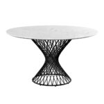 Laras Dining Table - Grey Marble - 54"
