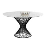 Laras Dining Table - Grey Marble - 54" - Image 2