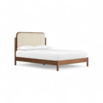 Ratri Teak Upholstered Bed Frame