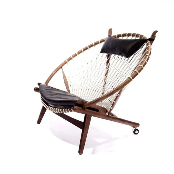 Wijaya Hoop Chair - Black Leather