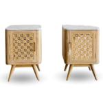 Sinta Jati Marble Top Side Table - Image 4