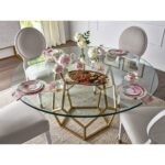Kasih Dining Table - Round Glass Top - Image 4