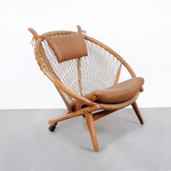 bulan Teak Circle Hoop Chair