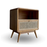 Arjuna Rattan Shelf Nightstand
