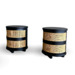 Bima Round Rattan Nightstand