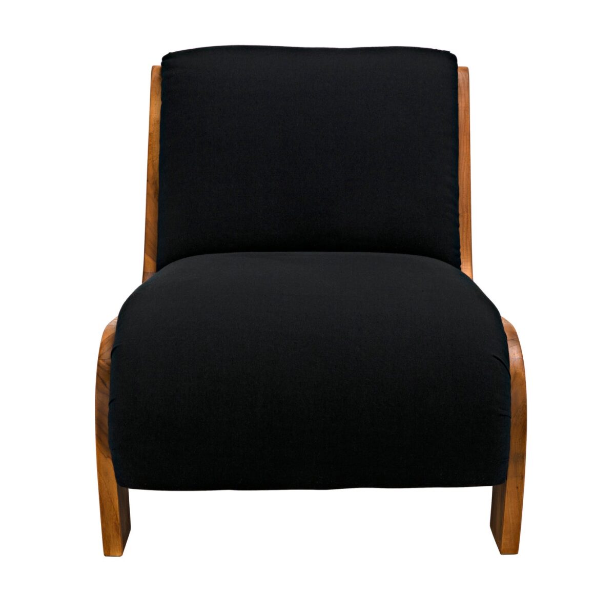 Luna Chaise - Teak w/Black Fabric - Image 2
