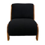 Luna Chaise - Teak w/Black Fabric - Image 2