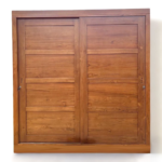 Contemporary Teak Sliding Wardrobe - Image 2