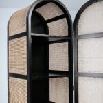 Arjuna Rattan Arched Cabinet - Natural Teak - Image 7