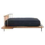 Aditya Teak Platform Bed - Dark Walnut - Image 3
